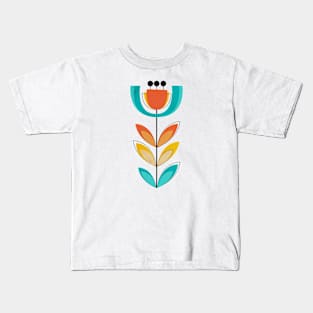 Mid Century Flower 10 Kids T-Shirt